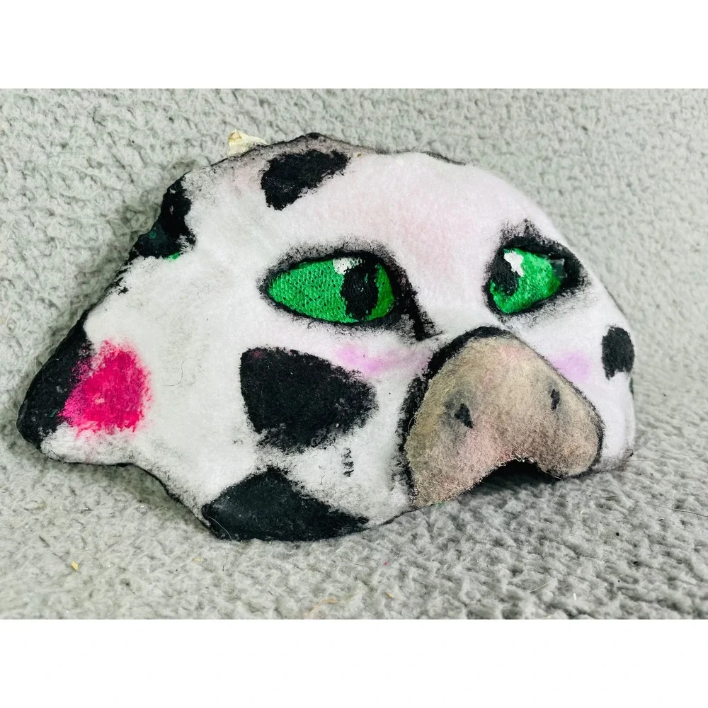 Novelty Cow Mask Costume‎ Cosplay Animal Handmade Decorative Funky Therian